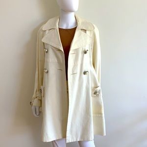 Zara Cream-white-  linen coat